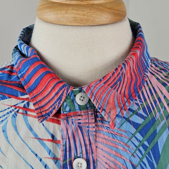 Pacsun Men's Tropical Button-up Palm Leaves Print Multicolor Shirt | XL - Picture 3 of 14
